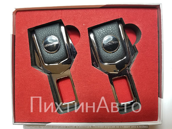 10636 IDV Заглушка ремня безопасности металл+кожа (01) AMG 10636