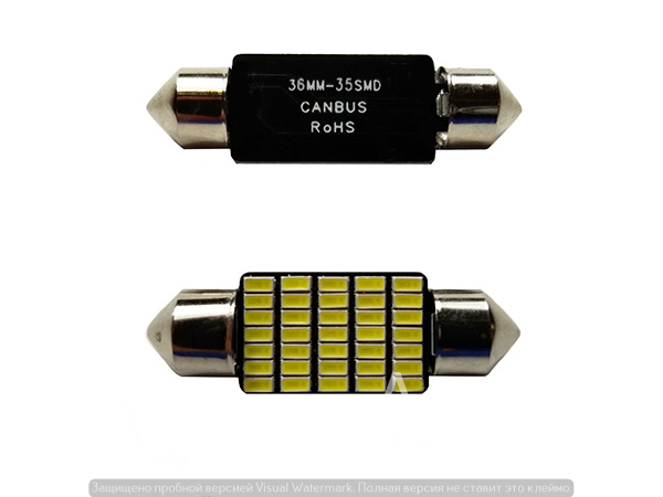 11008 IDV Лампа диодная C5W 12V 36 мм белый canbus с обманкой (14 диодов) 11008 IDV