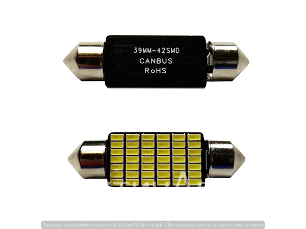 11009 IDV Диод 12v SV8.5/8 (салон,ном.знак) 42 SMD-3014 диод белый canbus с обманкой 39мм AVTO-DEKOR 1100