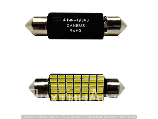 11010 IDV Диод 12v SV8.5/8 (салон,ном.знак) 49 SMD-3014 диод белый canbus с обманкой 41мм AVTO-DEKOR 1101