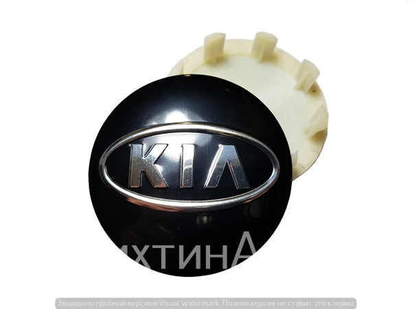 11536 IDV Колпачки "Kia" внешний 59мм d ножек 51.5 черный+хром 4шт