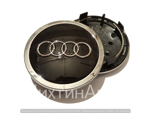 1370 IDV Колпачки AUDI черный/хром 4 шт в комплекте