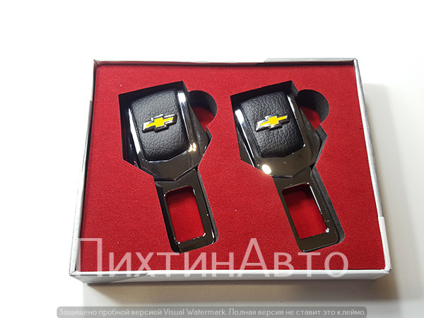 2355 IDV Заглушка ремня безопасности металл+кожа (01) "CHEVROLET" 2355