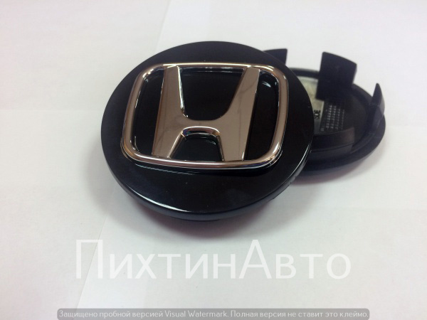 2885 IDV Колпачки "HONDA" d внешний 68мм, d ножек 63мм чёрный+хром 4шт. в комплекте 2885