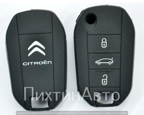 6166 IDV Чехол для ключа силиконовый "CITROEN" 3 кнопки 6166