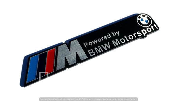 7182 IDV Шильдик на багажник аллюминиевый "///M Powered by BMW Motorsport" 7182