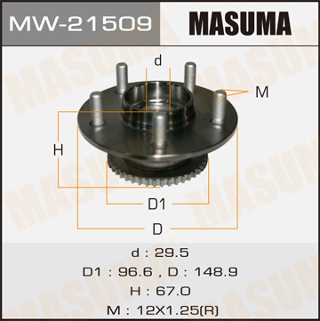 MW21509 MASUMA Ступичный узел MASUMA rear PRIMERA P12E