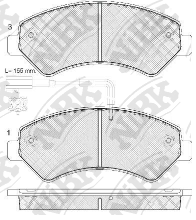 PN0516W NIBK Колодки тормозные PSA/FIAT JUMPER/BOXER/DUCATO 06- перед.