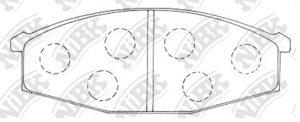 PN2132 NIBK Колодки тормозные дисковые передние, комплект