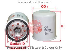 C1139 SAKURA Фильтр масляный TOYOTA (OP572 C1109 W683)