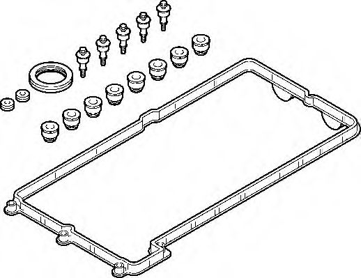 725340 ELRING Прокладка клапанной крышки bmw n62 5-8 цил. компл.