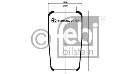 20775 FEBI Кожух пневматической рессоры