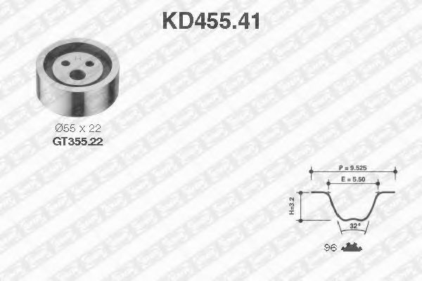 KD45541 SNR-NTN Комплект грм kd455.41