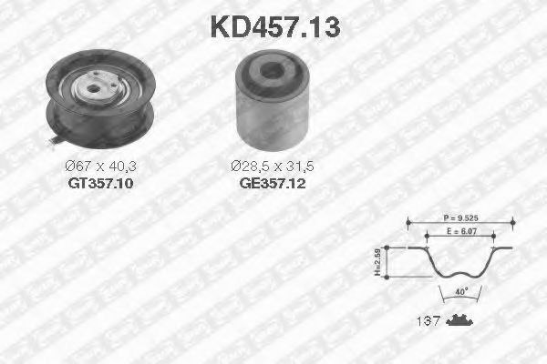 KD45713 SNR-NTN  audi 80a4a6, seat ibiza, vw golfpassat 1.9tdtdi 91>