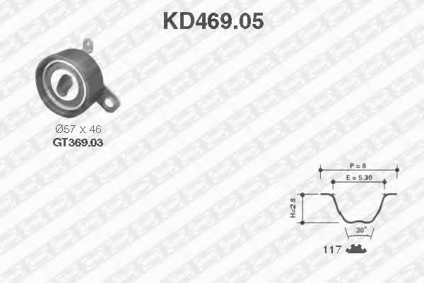 KD46905 SNR-NTN Комплект грм kd469.05