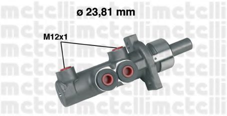 050280 METELLI Главный тормозной цилиндр [23.81mm]