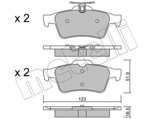 2203371 METELLI колодки торм.зад. Ford Focus II/da 3/Volvo S40