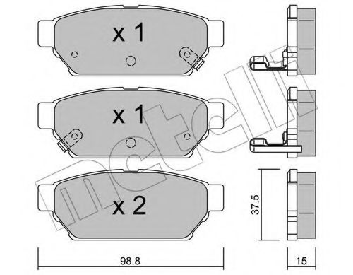 2203960 METELLI колодки тормозные дисковые, комплект