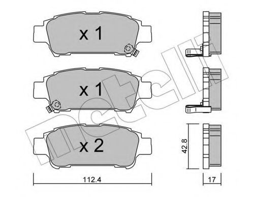 2204280 METELLI колодки тормозные дисковые, комплект