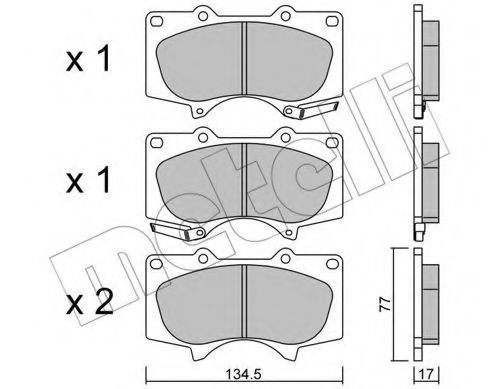 2204540 METELLI колодки тормозные дисковые, комплект