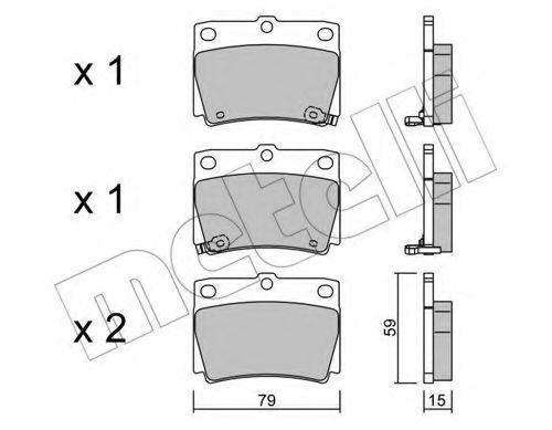 2204840 METELLI колодки тормозные дисковые, комплект