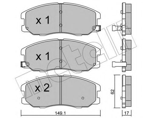 2207780 METELLI колодки тормозные дисковые, комплект