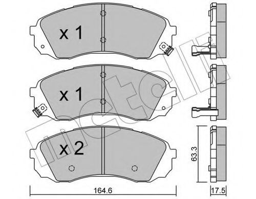 2207850 METELLI колодки тормозные дисковые, комплект