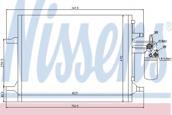 940159 NISSENS конденсер volvo s60 xc60 1.6-3.0 08-