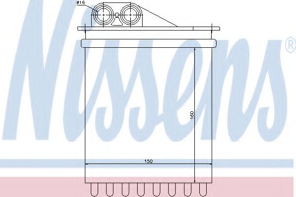 72040 NISSENS Радиатор отопителя 724