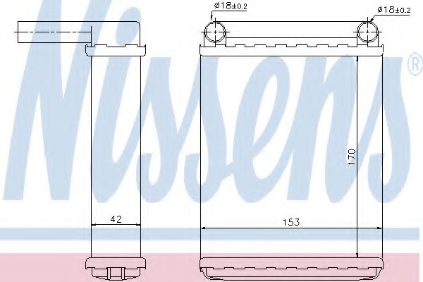 72038 NISSENS Радиатор отопителя 7238