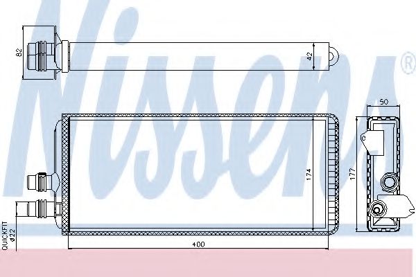 71815 NISSENS Теплообменник, отопление салона