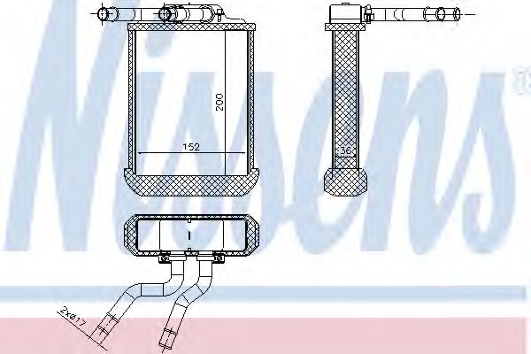 72045 NISSENS ns_радиатор печки mb w163 2.3-5.5icdi 98-05