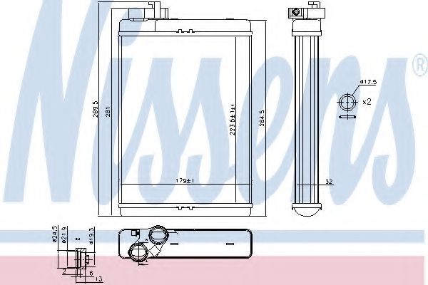 70231 NISSENS Радиатор отопителя audi a 4 / s 4 1.8 tfsi 07-