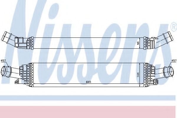 96567 NISSENS Интеркулер 96567