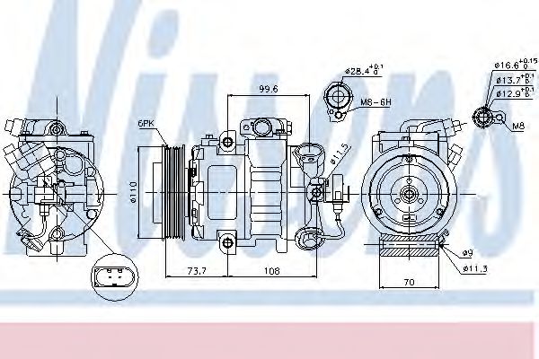 89026 NISSENS Компрессор кондиционера 8926