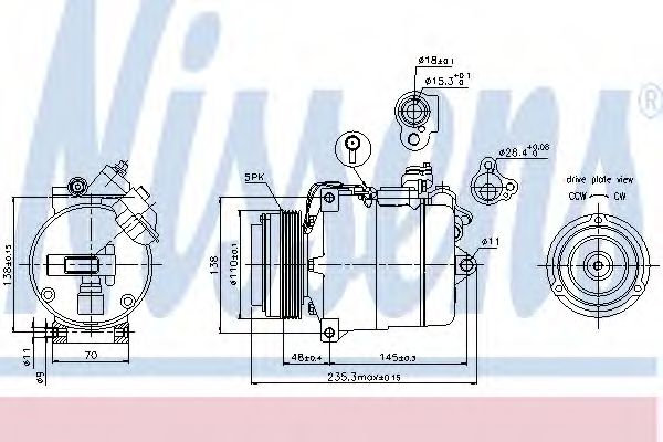 89034 NISSENS КОМПРЕССОР КОНДИЦИОНЕРА