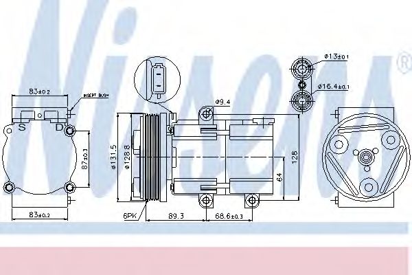 89068 NISSENS КОМПРЕССОР КОНДИЦИОНЕРА