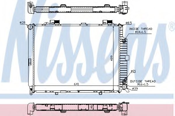 62689A NISSENS Радиатор двигателя MB W21 4.2-5.3.D 95-3