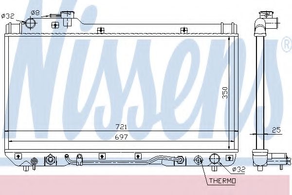 64761 NISSENS Радиатор RAV4 I 2. АКПП 94- (TO222)