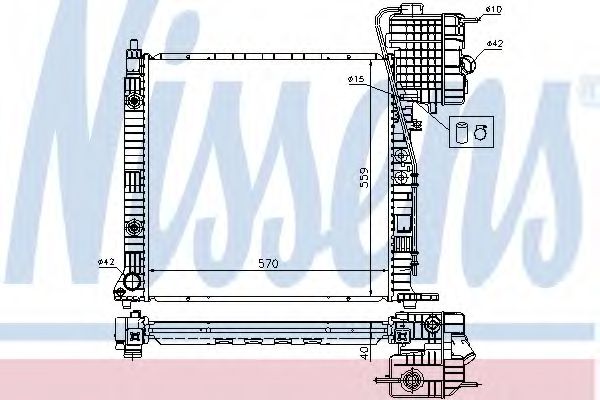 62561A NISSENS Радиатор VITO 2.-2.8 АКПП 96-3 (MS235)