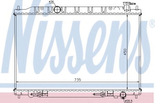 68712 NISSENS Радиатор NISSAN MURANO 3.5 5>