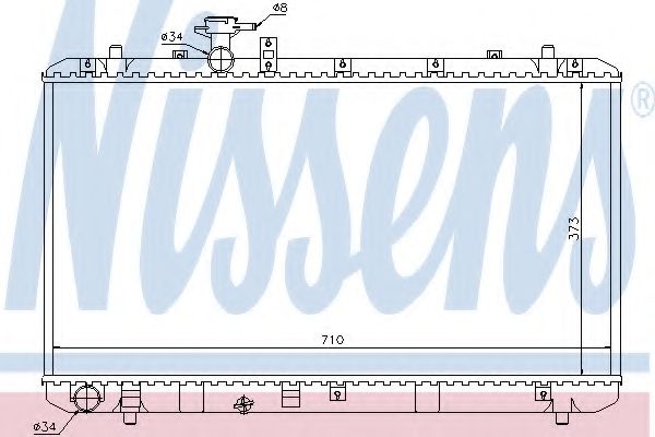 64197 NISSENS радиатор двигателя suzuki sx-4 1.6