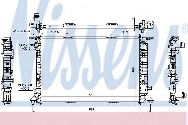 60323 NISSENS Радиатор AUDI A4/A6/Q5 07-