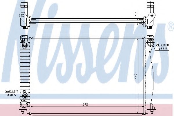 60328 NISSENS радиатор audi a6 4.2fsi 04-