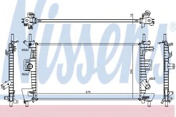 69237 NISSENS Радиатор FORD FOCUS III 11- охлаждения