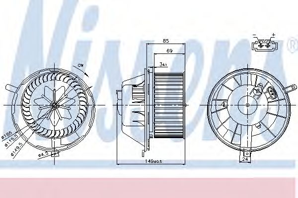 87034 NISSENS Вентилятор отопителя