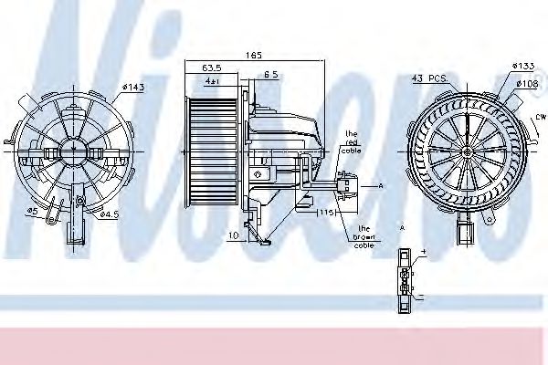 87215 NISSENS Мотор отопителя vag a4a5a6a7q5 1.8-3.02.0d-3.0d 07-