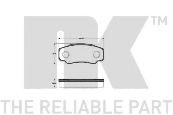 221949 NK тормозные колодки