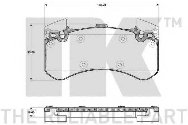 2247108 NK колодки тормозные audi a8 (1ln) 09- передние