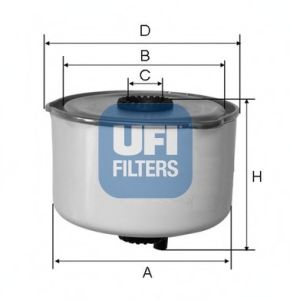 2445400 UFI Топливный фильтр